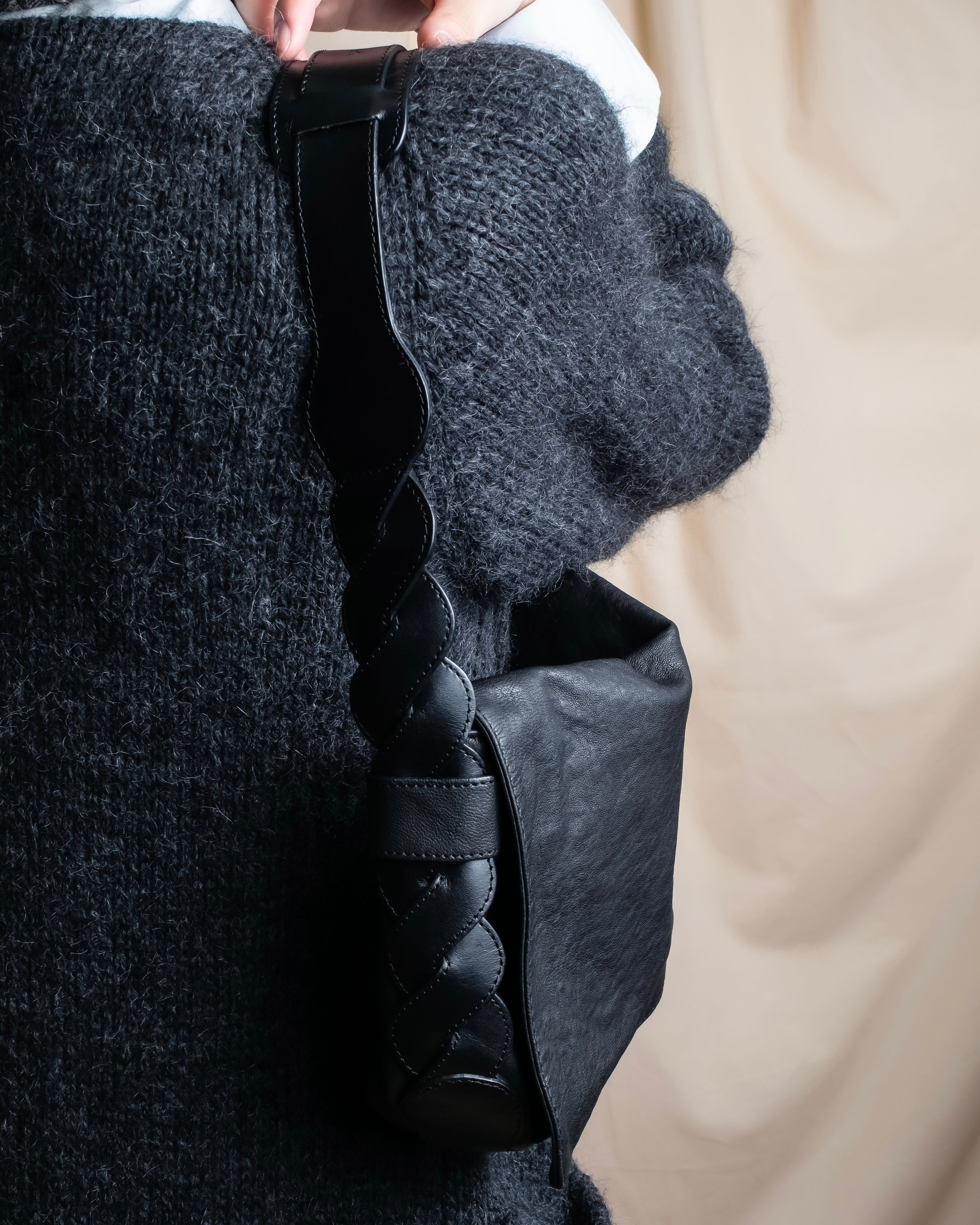 "SEE BY CHLOE" Braided shoulder design leather bag