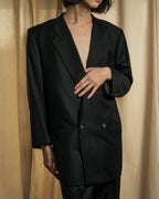 "BALENCIAGA" Chalk stripe pattern long silhouette set up