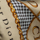 "Christian Dior" Houndstooth base logo and chain print large scarf