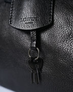 LOEWE/ Anagram 2 Way Mini Boston Hand Bag Metallic Black