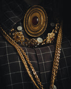 -SPECIAL- “CHANEL” 1982Years red cabochon oval brooch