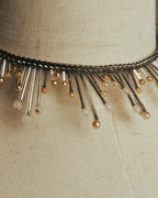 -SPECIAL- "CHANEL" 90's-00's Sculptural pearl fringe choker necklace