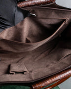 "Furdi" Crocodile embossed leather handbag