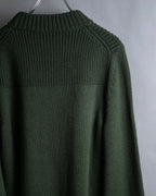 "MONCLER" Relaxed fit high neck lace change knit