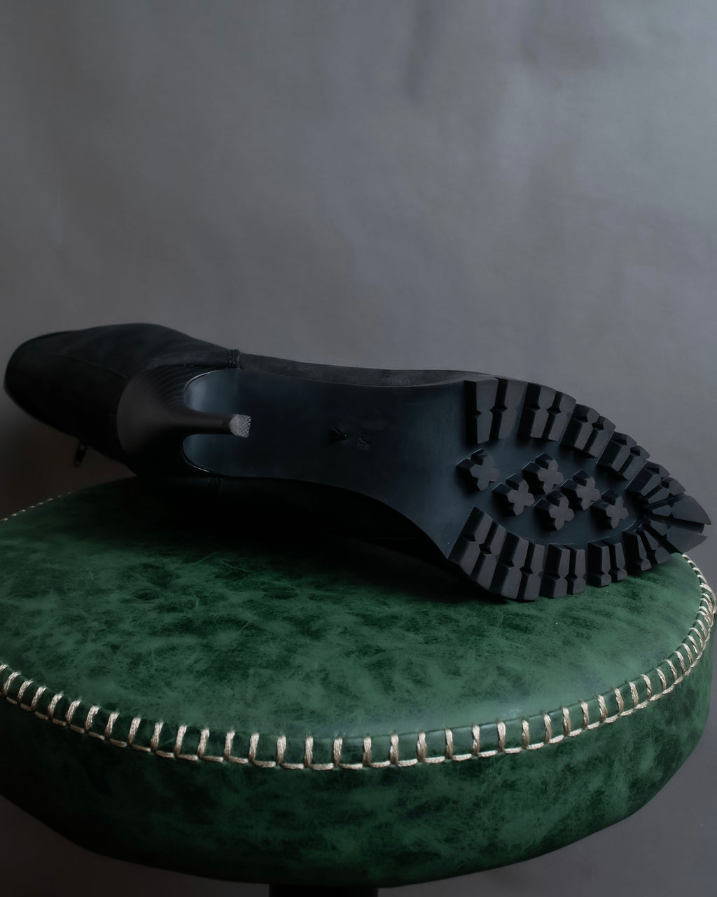 "YELLO" Lace up suede like stiletto heel knee-high boots