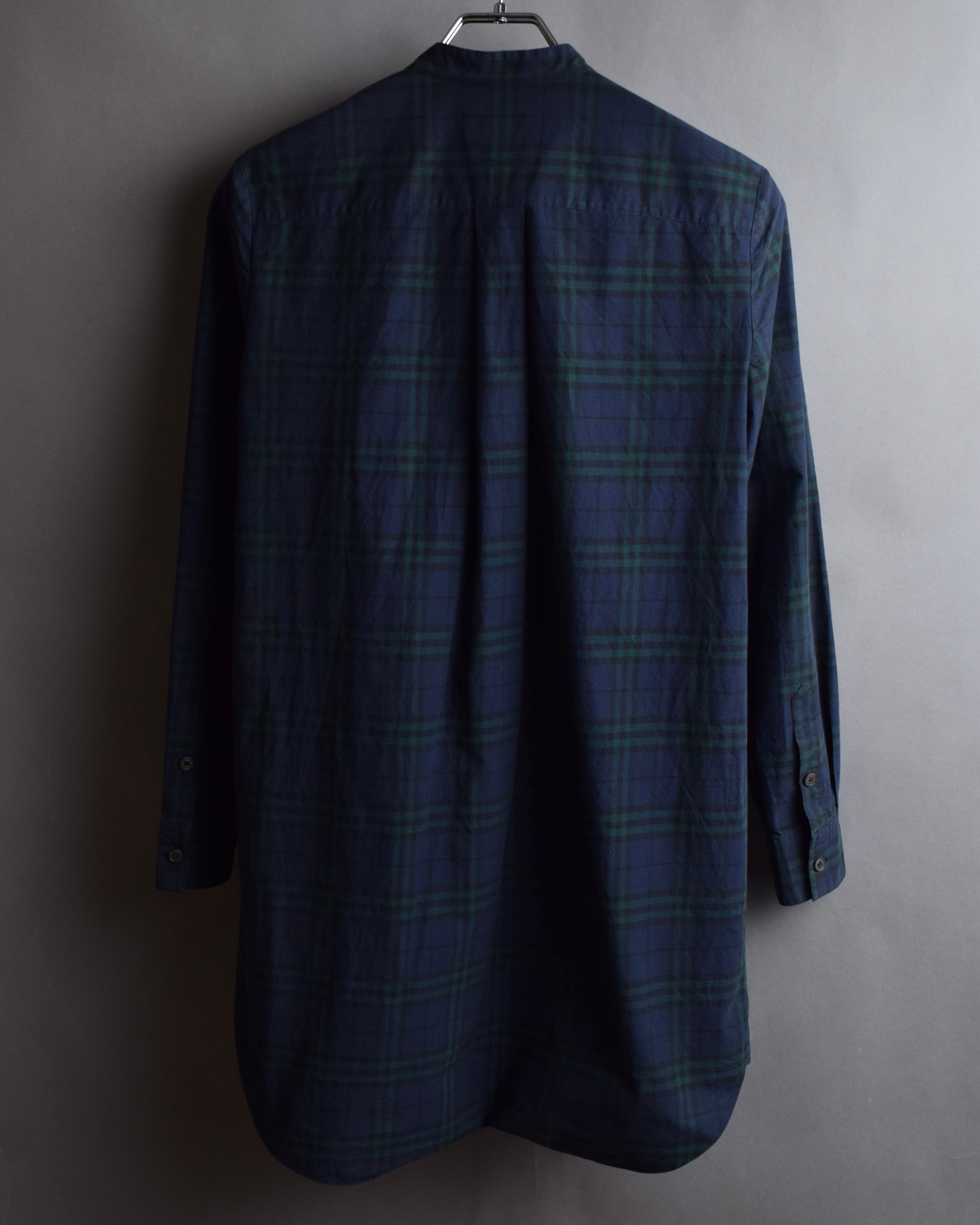 "BURBERRY" Tartan check pattern frill shirt