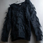 "JUNYA WATANABE COMME des GARCONS" Fringe design brushed V-neck knit pullover