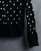 “Comme des Garçons Comme des Garçons“ Dot patterned wool knit cardigan