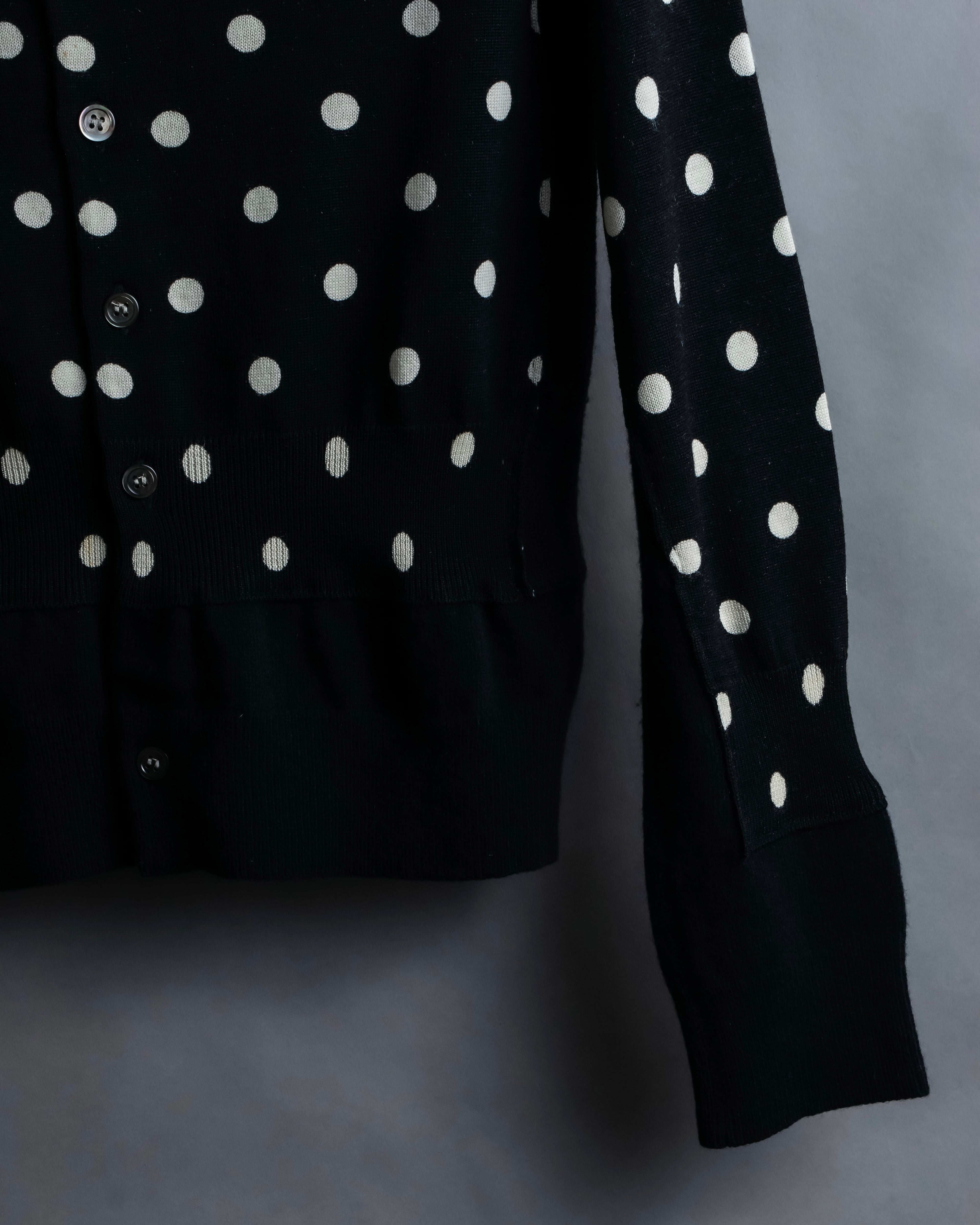 “Comme des Garçons Comme des Garçons“ Dot patterned wool knit cardigan