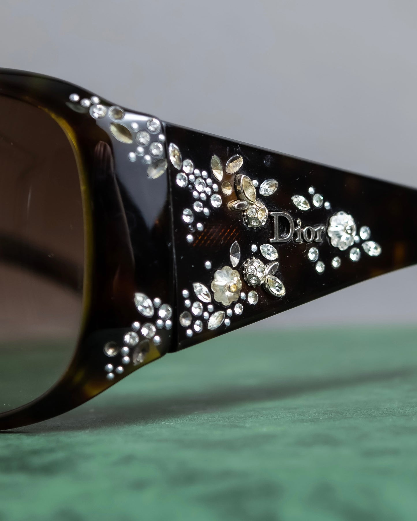 "DIOR" Bijou temple design butterfly frame sunglasses