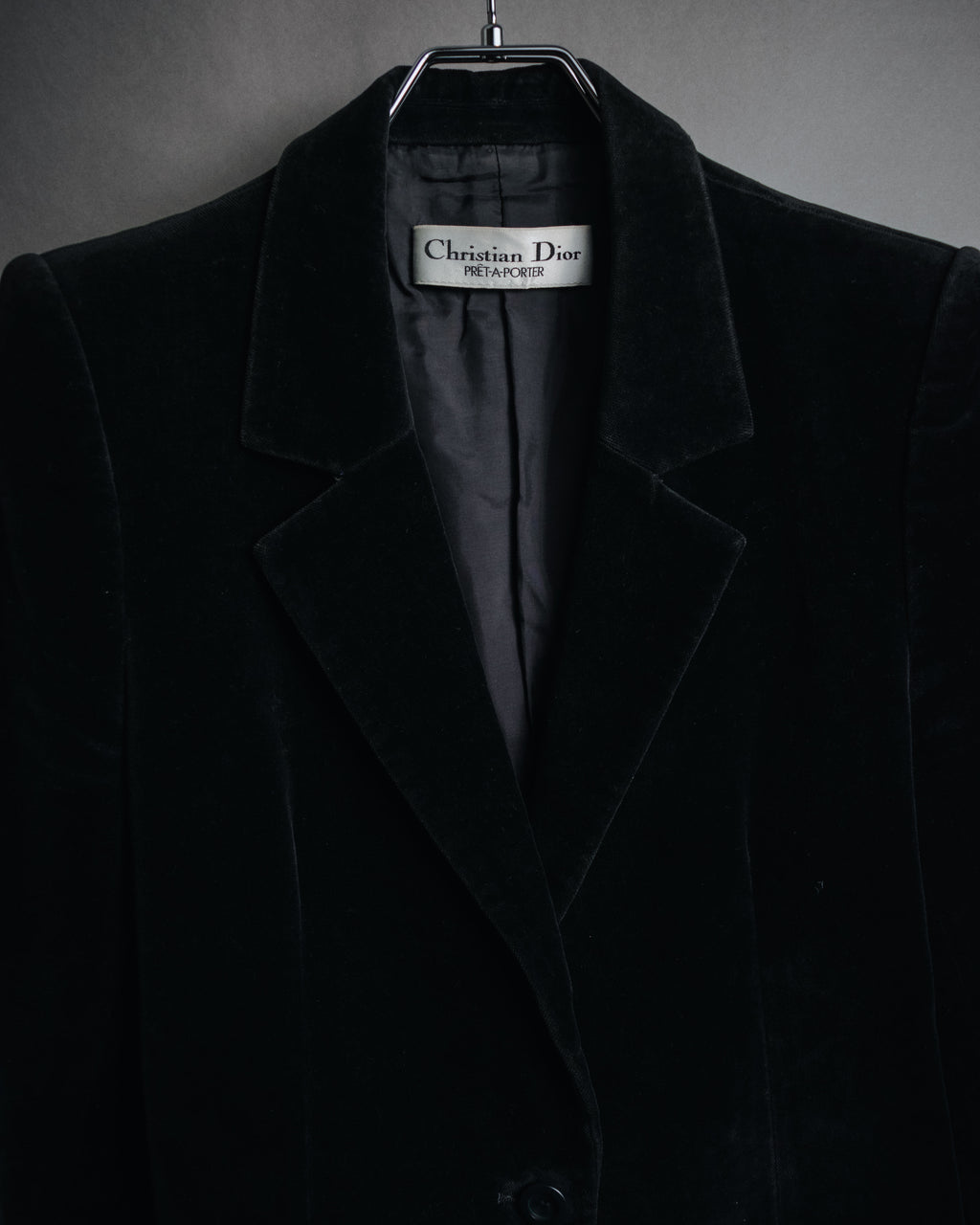 "Christian Dior" 80’s-90’s Silk velvet power tailored jacket