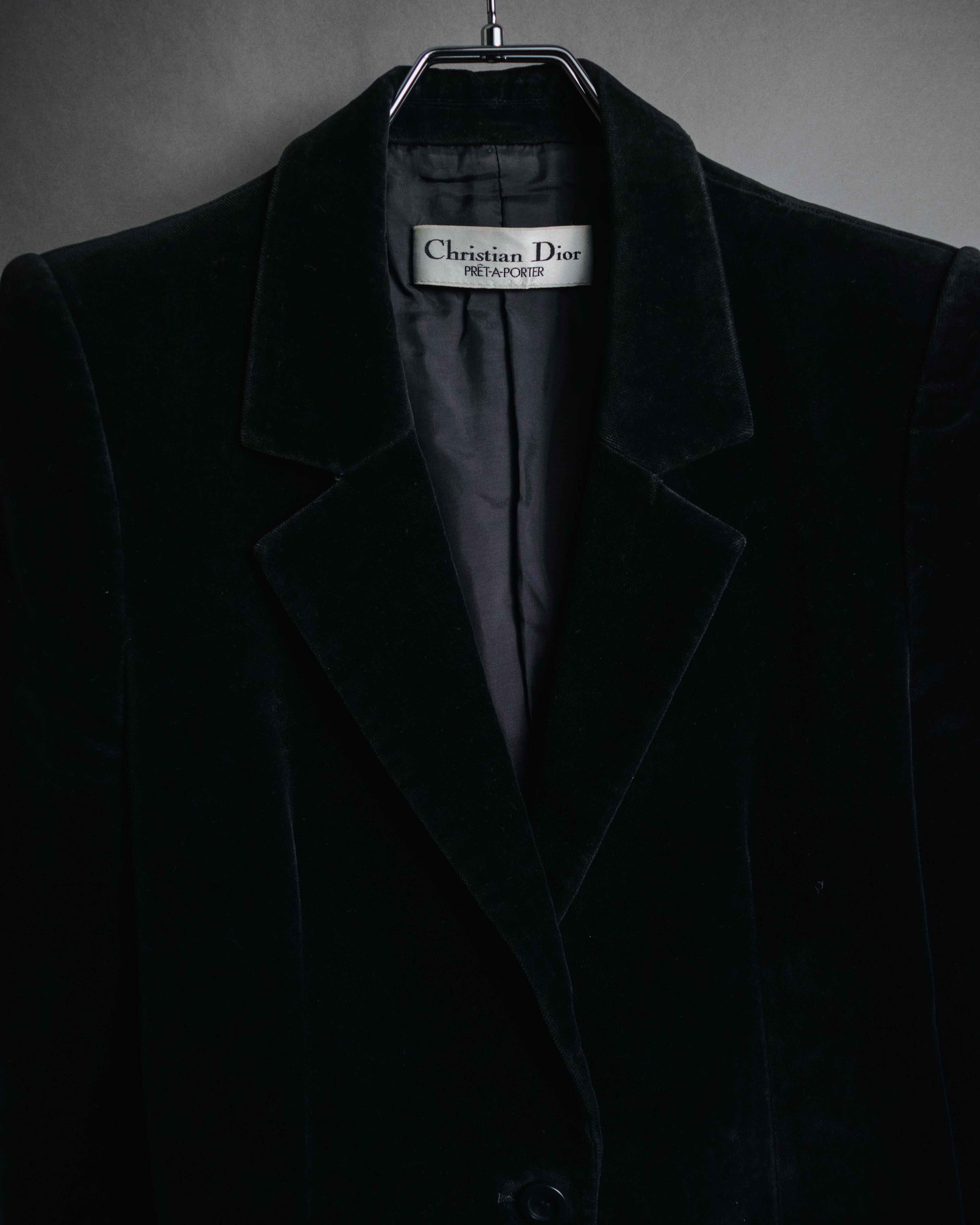 "Christian Dior" 80’s-90’s Silk velvet power tailored jacket