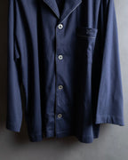 "CELINE" Piping design blue pajama set up