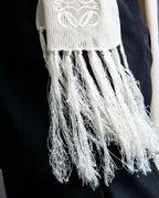 "LOEWE" Shiny silk anagram logo stole