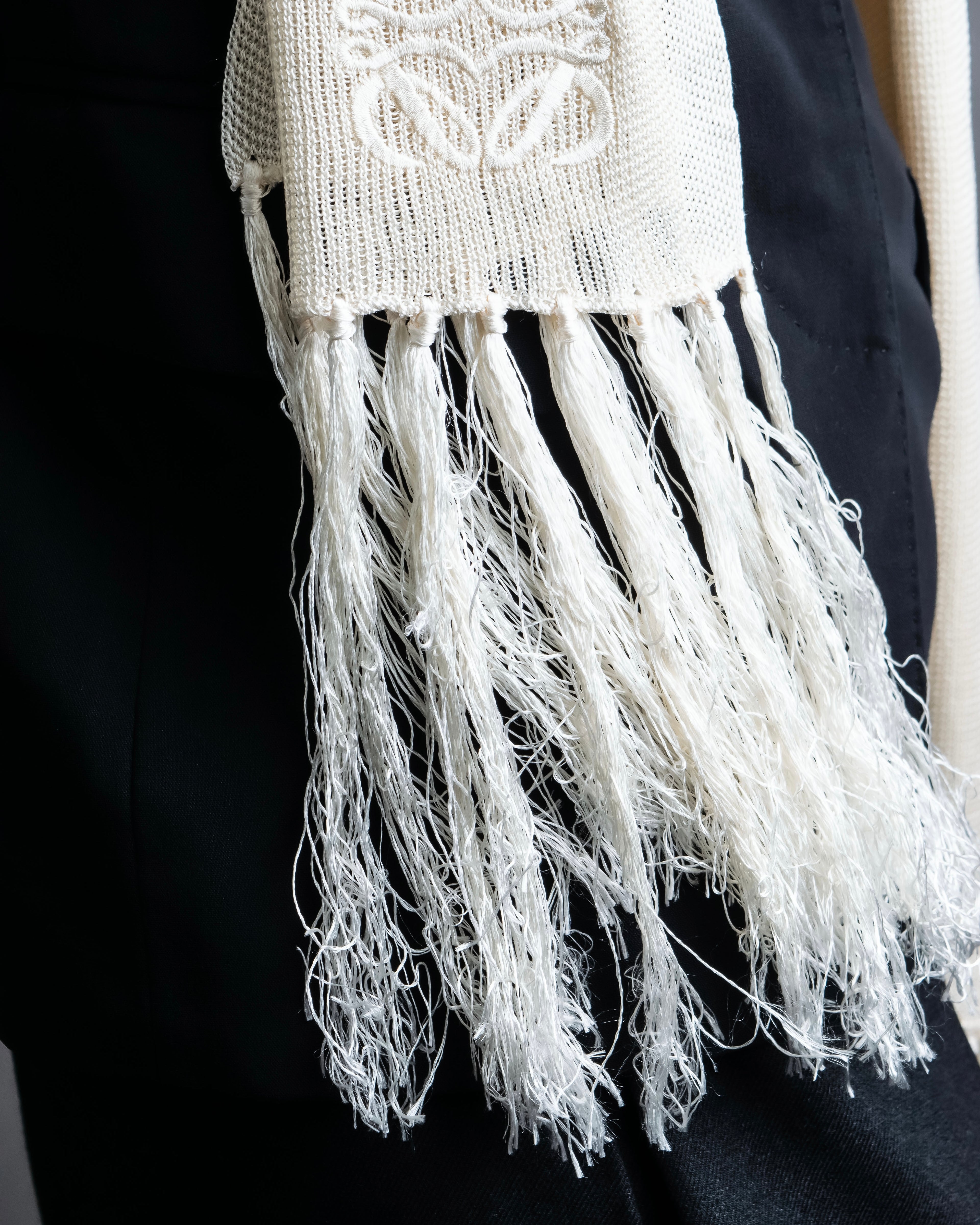 "LOEWE" Shiny silk anagram logo stole