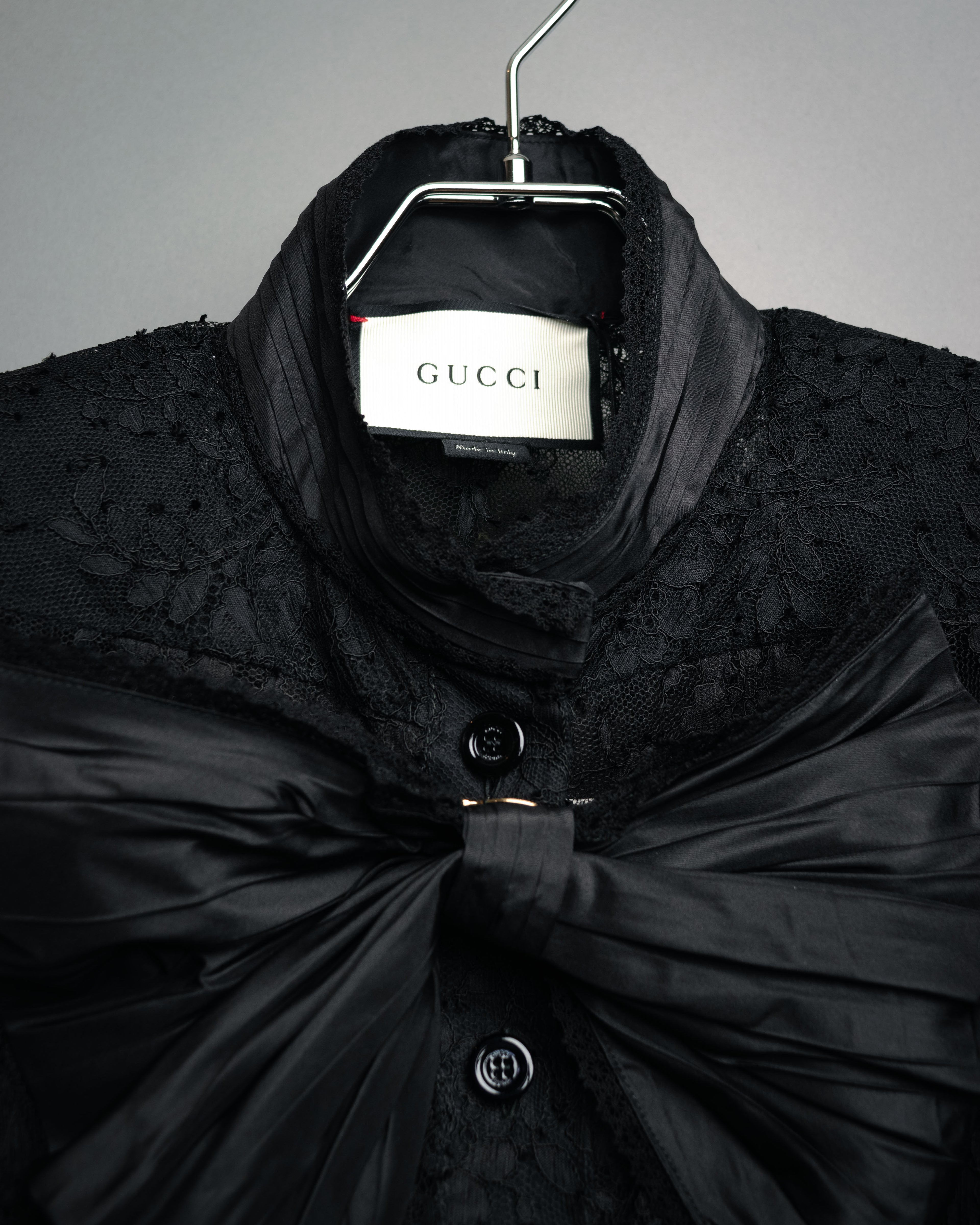 -SPECIAL- “GUCCI“ 2017-18 Fall winter lace bow blouse