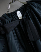 "PATOU" Ribbon shirring design poncho dress