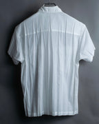 "ISSEY MIYAKE" Pleated short sleeve shirt