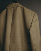 -SPECIAL- "HERMÈS" 90's-00's Wool silk tailored asymmetrical setup suit