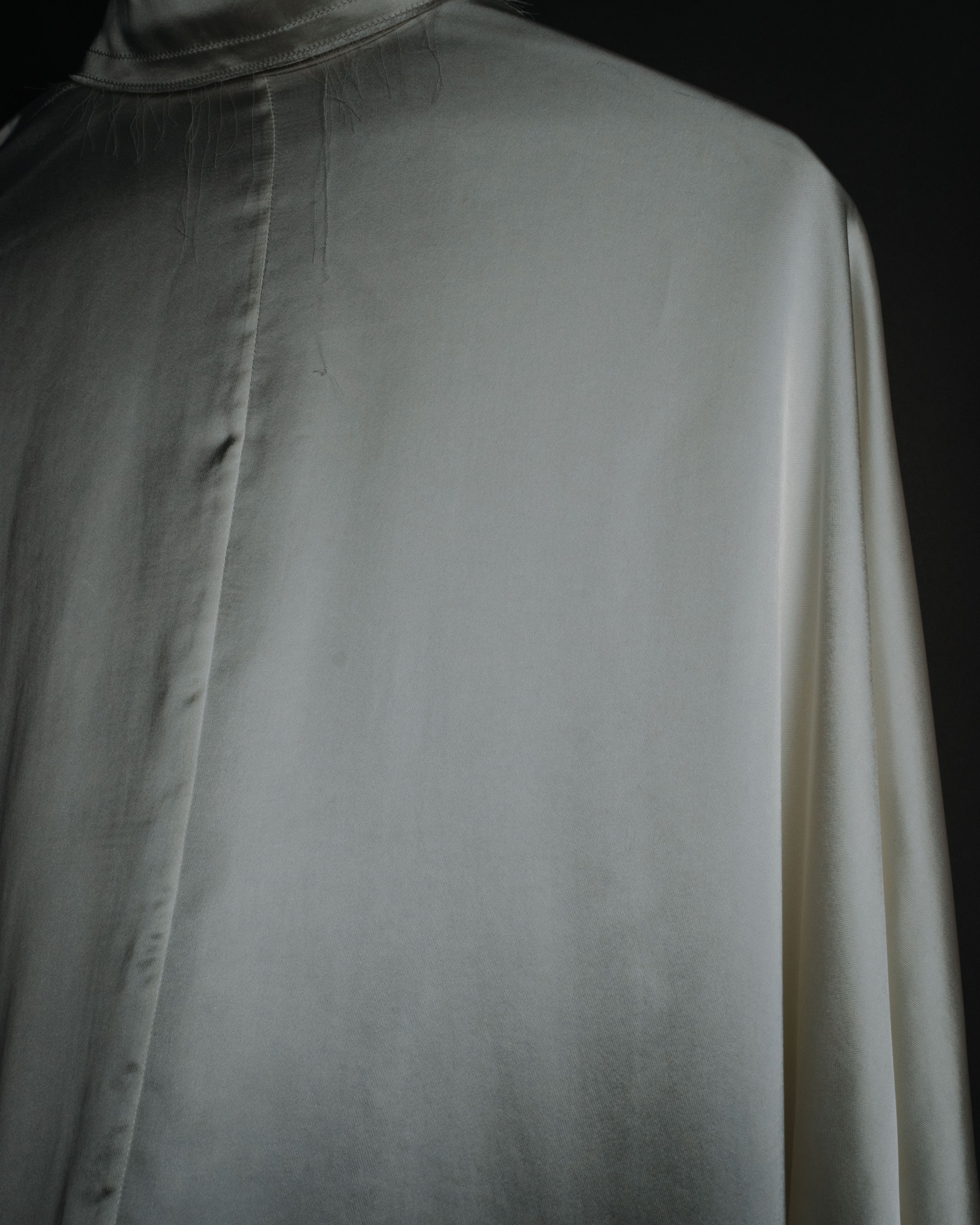 –SPECIAL– "LOEWE" 00’s Satin dolman sleeve destroy edge shirt