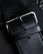 "LOUIS VUITTON" Leather tape cross knit detail vest