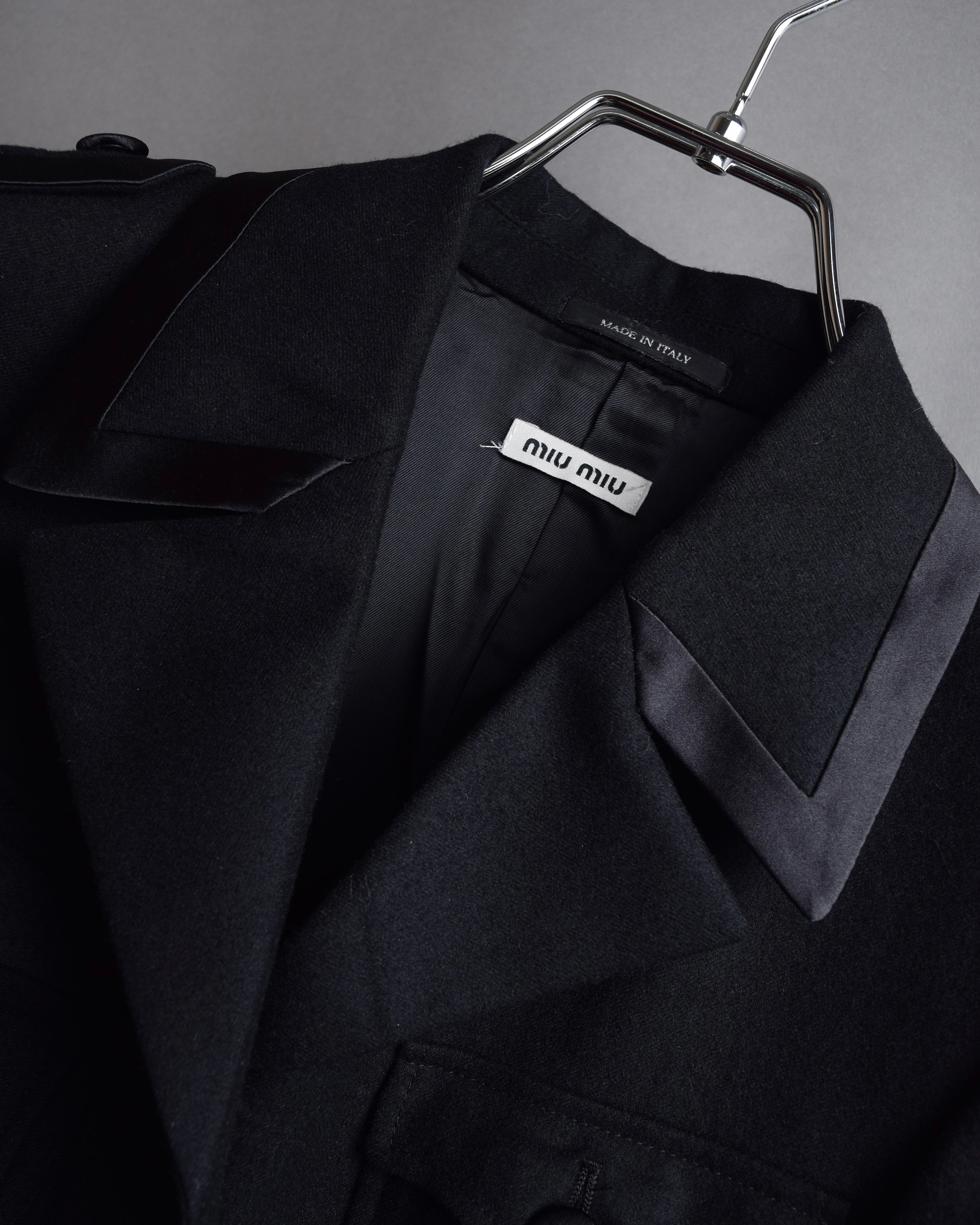 "MIU MIU" Military details trimmings tailored jacket
