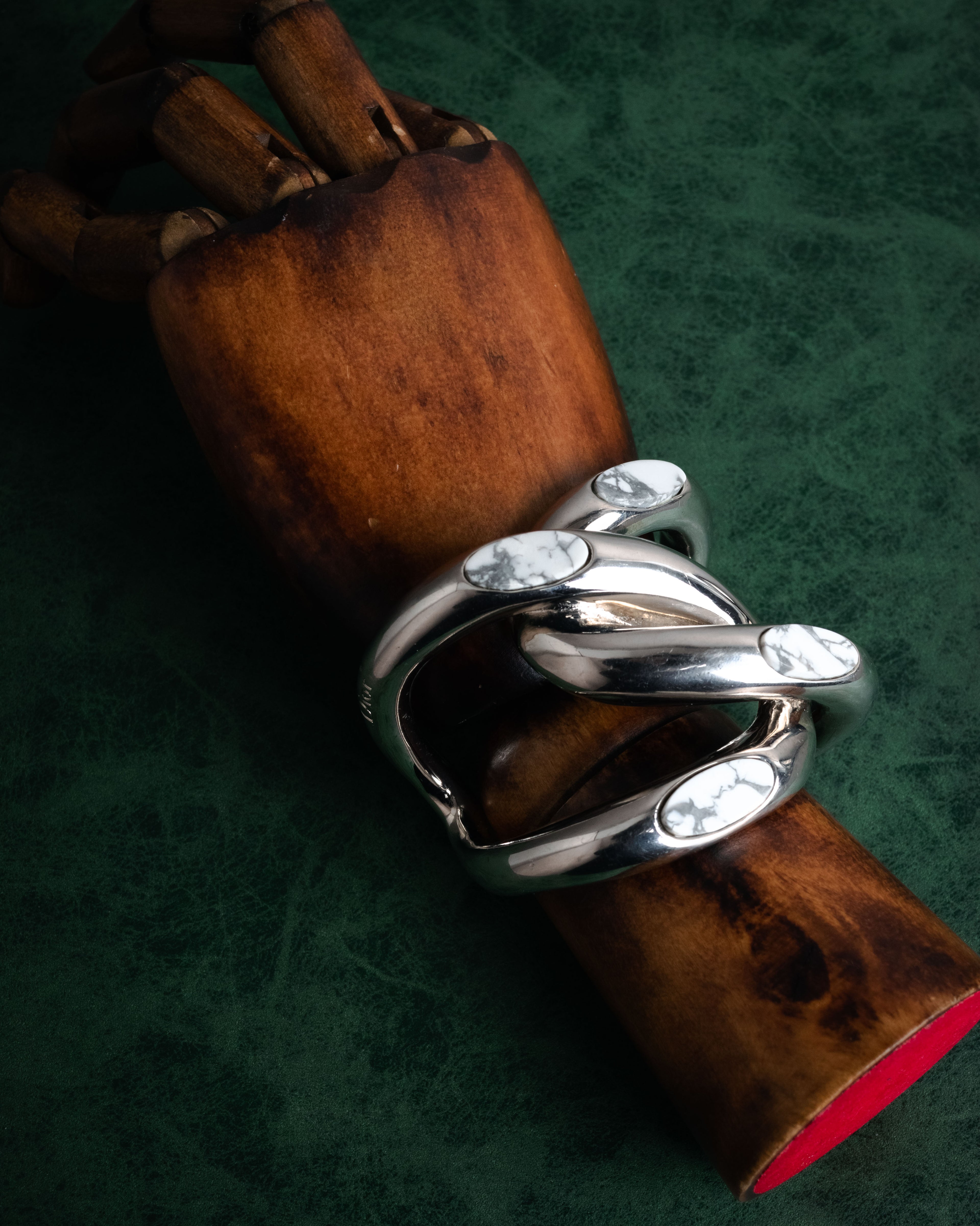 -SPECIAL- “Dior” 2003-2006 Knot stone silver cuff