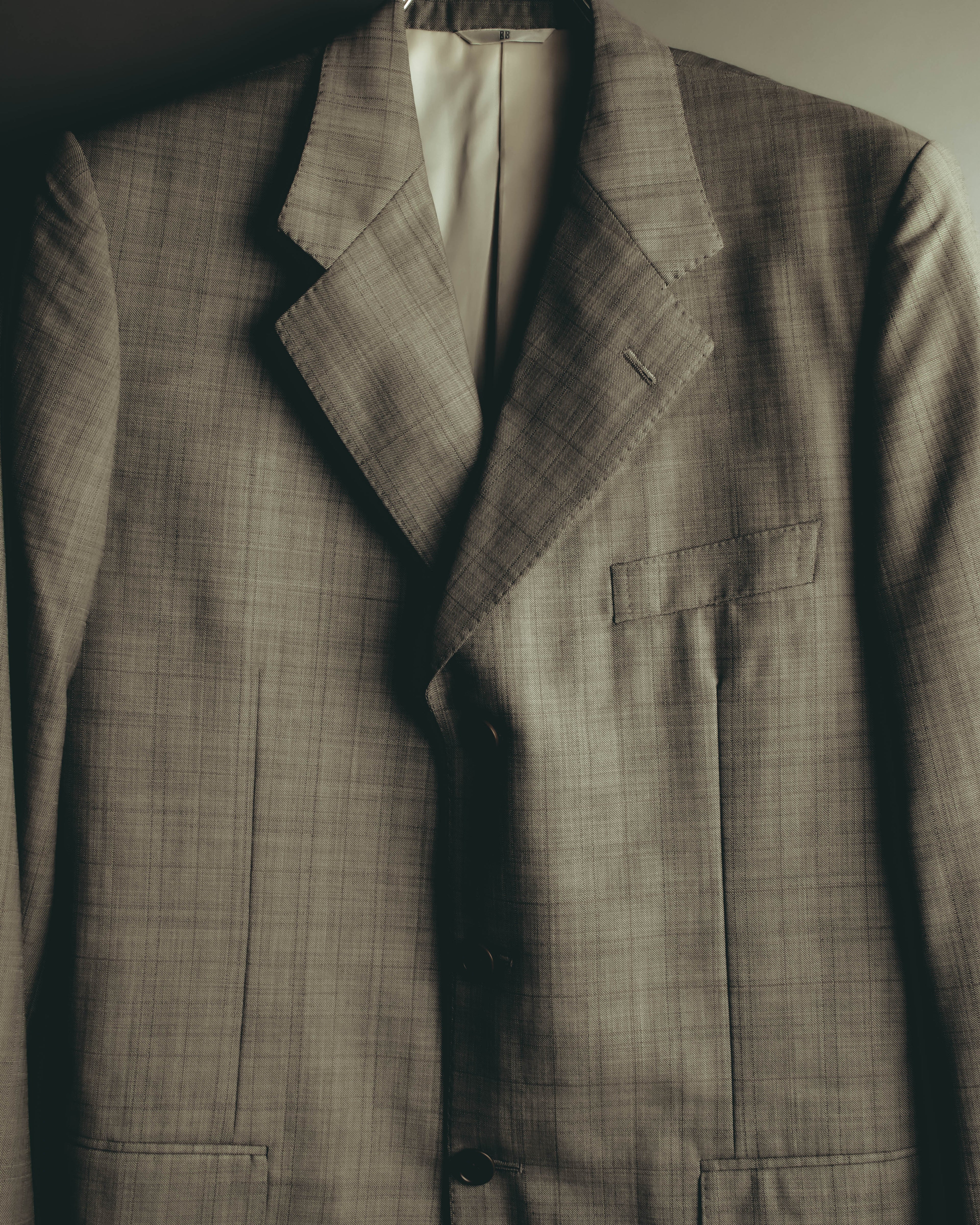 "MONSIEUR by GIVENCHY" 90's Checked wool tailored blazer