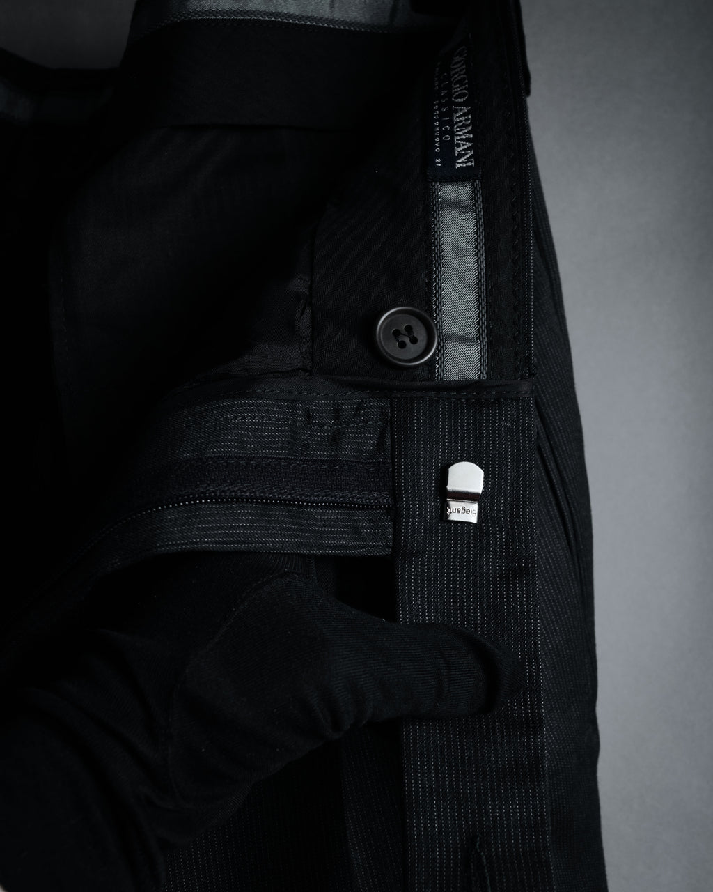 "GIORGIO ARMANI" 90’s draped double breasted suit set-up