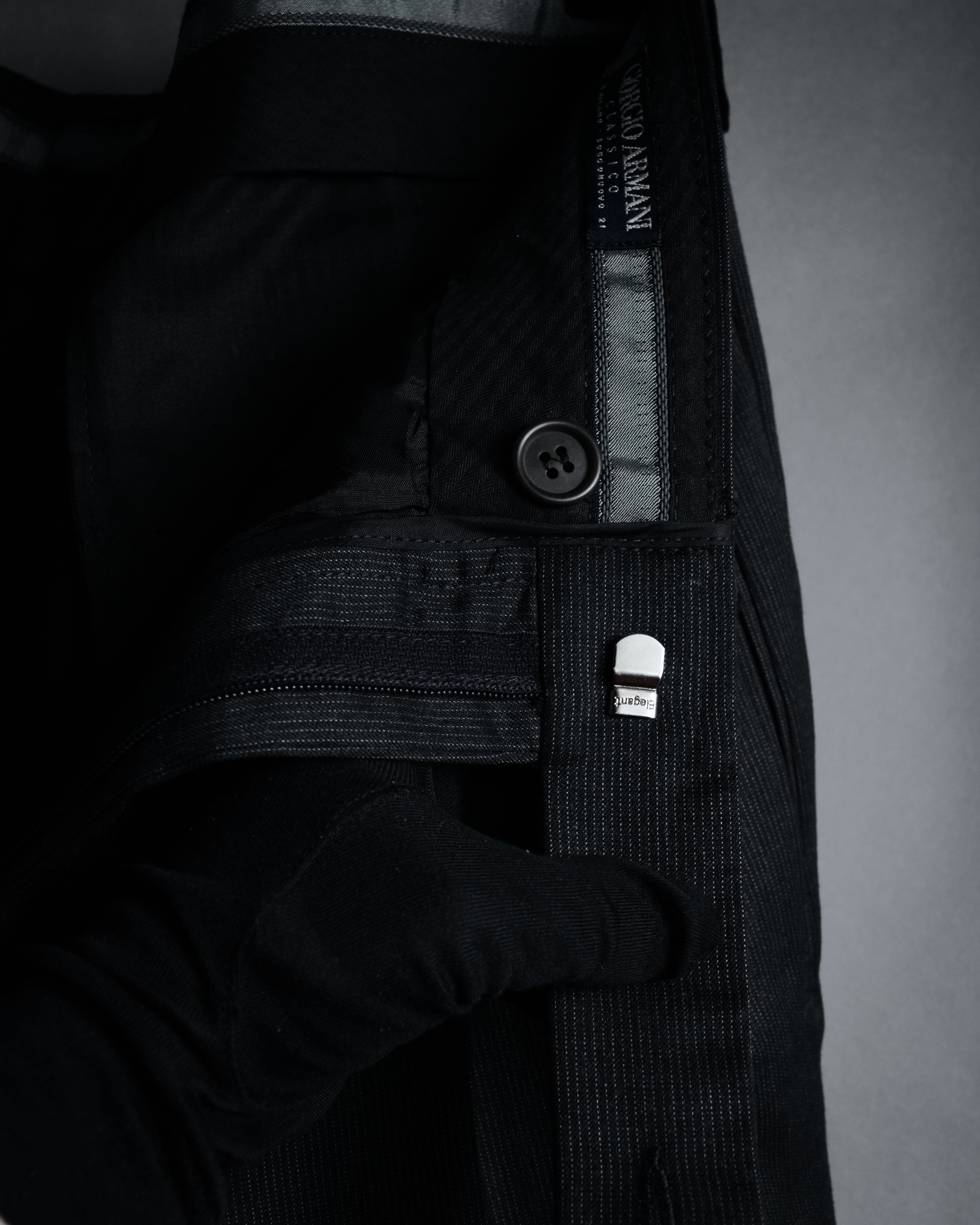 "GIORGIO ARMANI" 90’s draped double breasted suit set-up