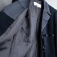 "Karl Lagerfeld" Front ribbon design separate fabric switching long tailored jacket