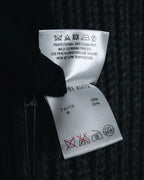 "GUCCI" 2010-11AW ribbed zip-front fringe knit vest