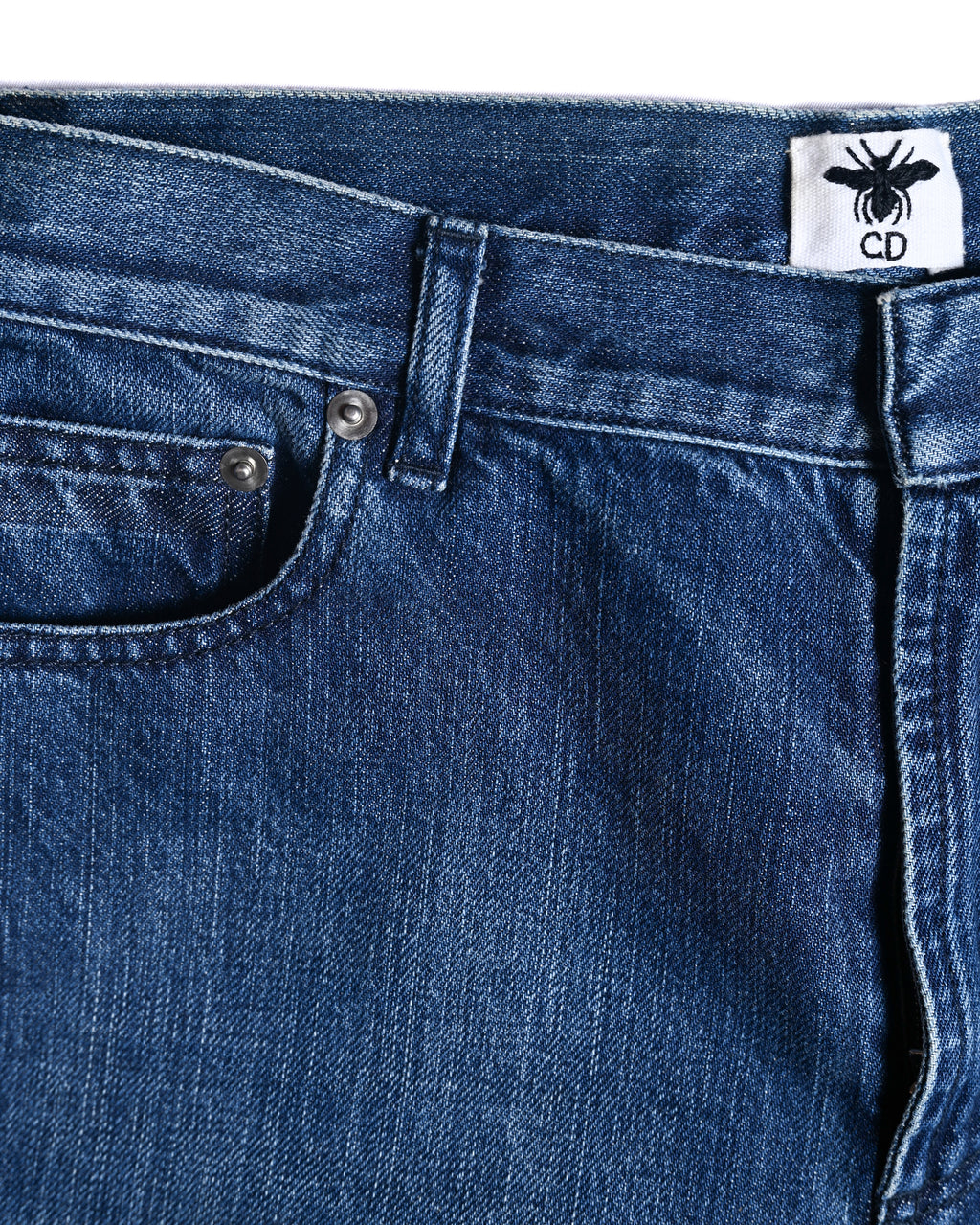 Christian Dior/ Cut Out Hem Straight Silhouette Denim