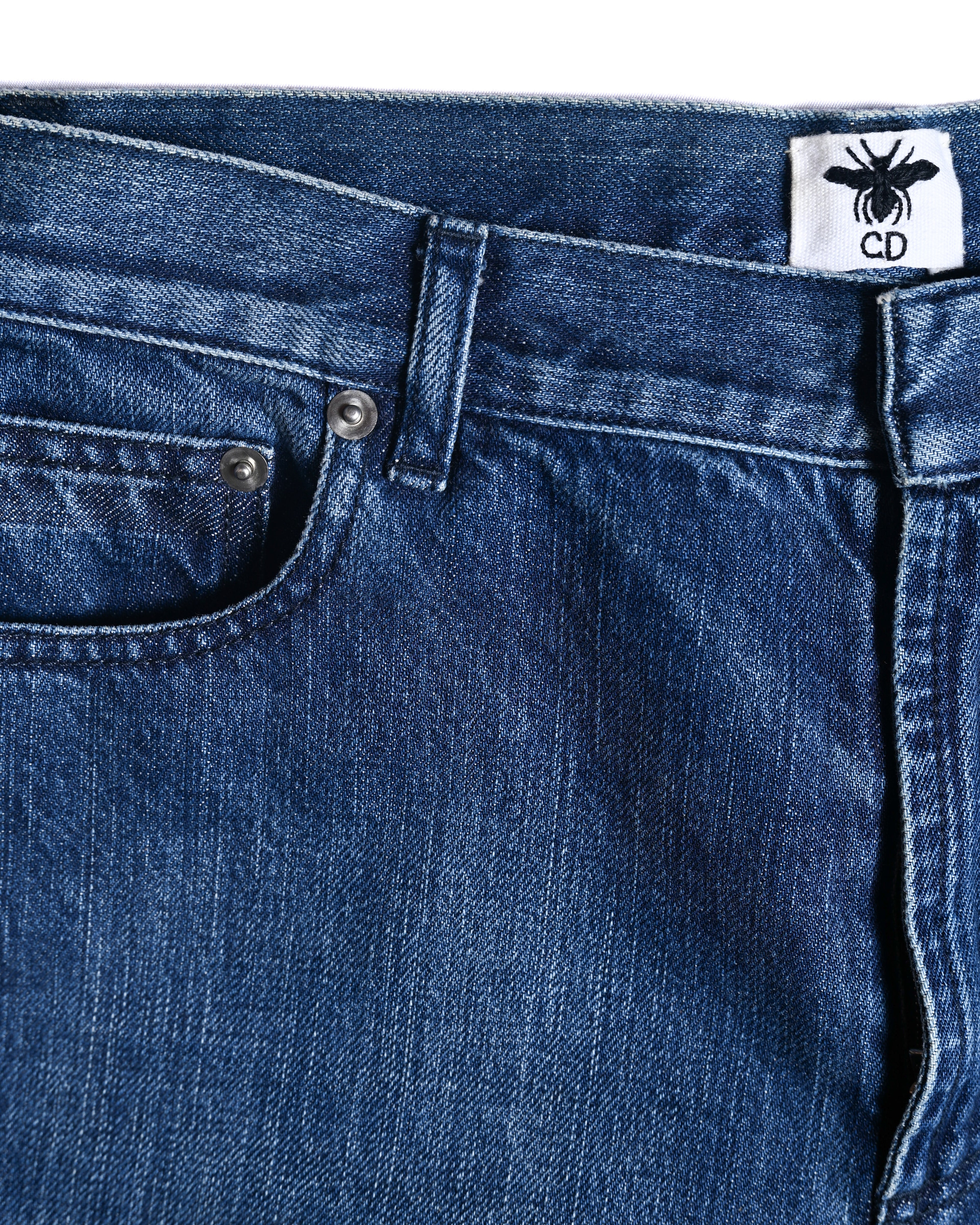 Christian Dior/ Cut Out Hem Straight Silhouette Denim