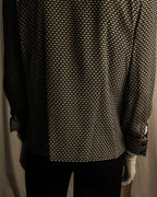 "Christian Dior PRETA PORTER" Ivory polka dot bow tie blouse