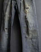 "Dolce &amp; Gabbana"Faded design gray denim pants