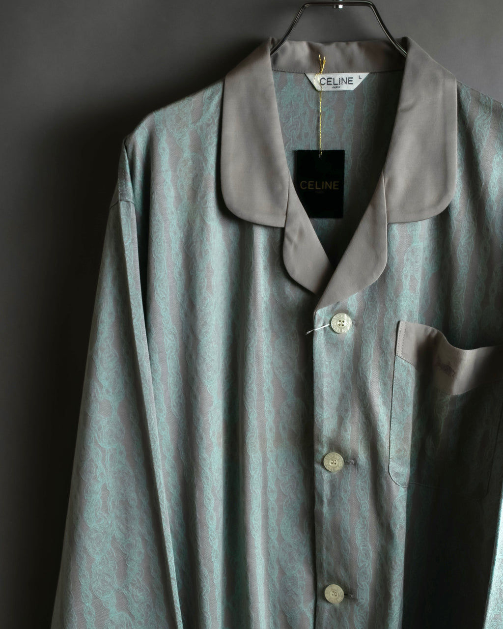 "CELINE" Chain motif pattern relaxed pajama set up