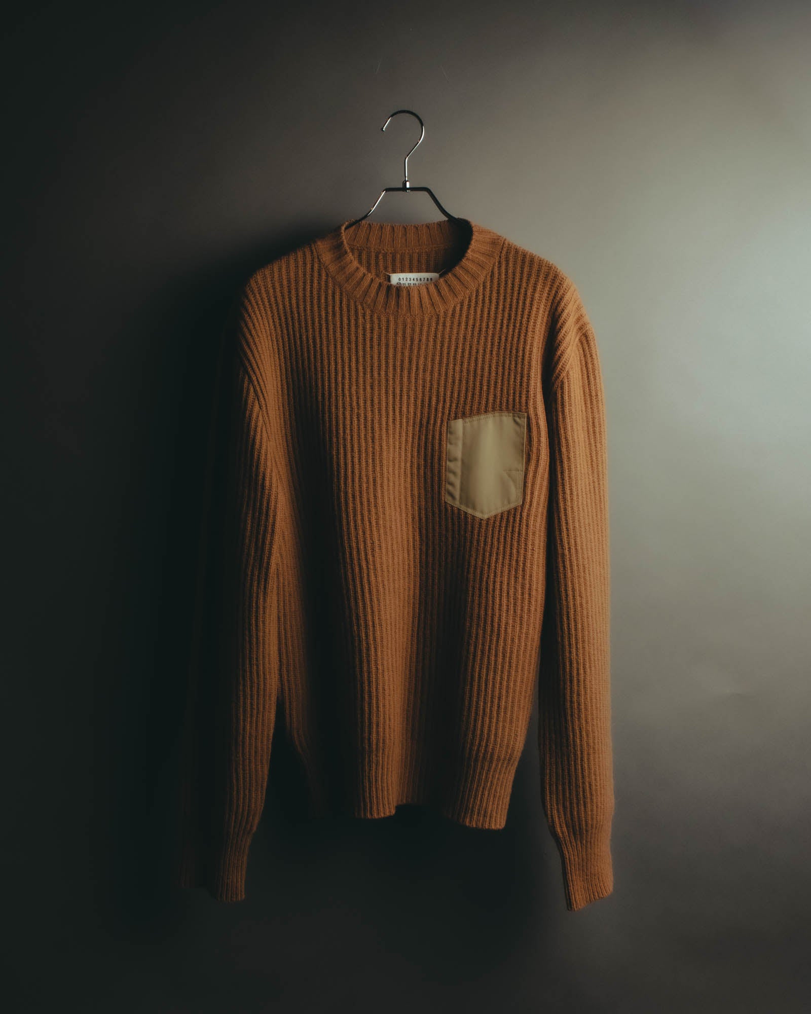 "Maison Margiela" 2021AW Textured ribbed crewneck sweater