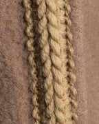 "BURBERRYS" Gold trim design belted gown coat