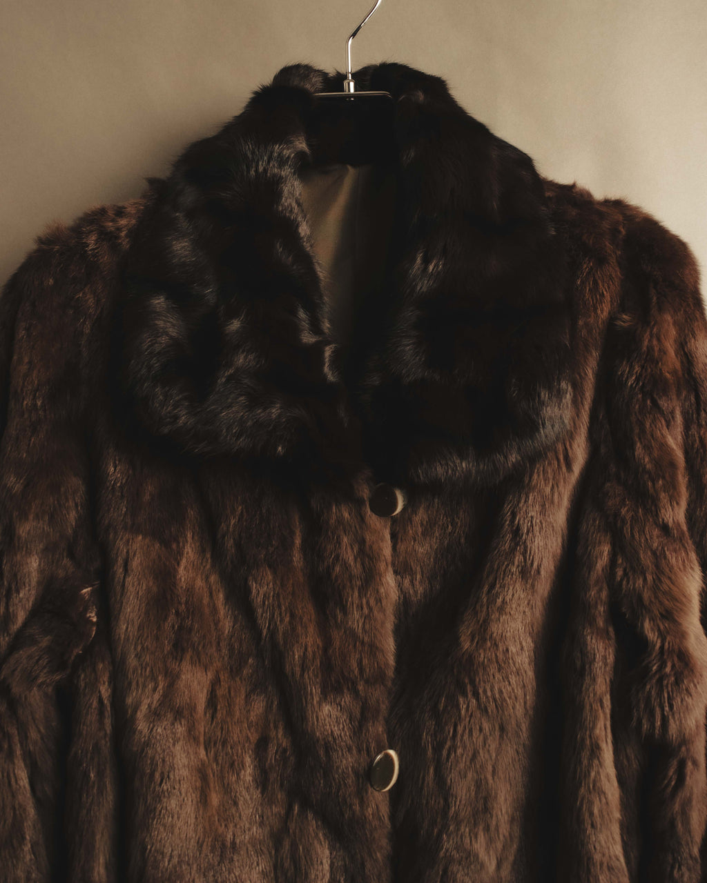 "ROBERTO VALENTINO" Reversible brown fur coat