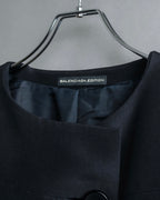 "BALENCIAGA EDITION" Half sleeve design collarless jacket