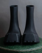 "BALENCIAGA" Rubber black trooper boots