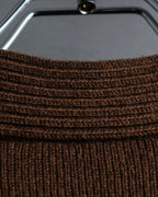 "HERMES" 100% cashmere V neck design knit