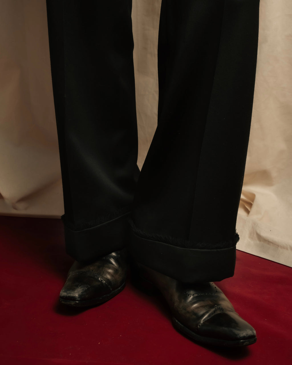 –SPECIAL– "CHANEL" 2011SS Wide-leg high-waist fringe hem trousers