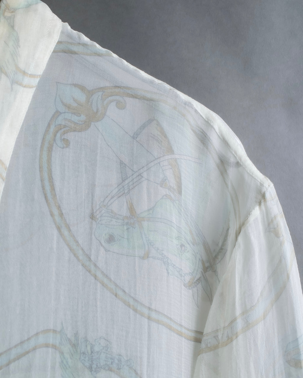 "HERMES" Margiela period abstract pattern shirt