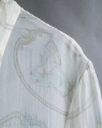 "HERMES" Margiela period abstract pattern shirt