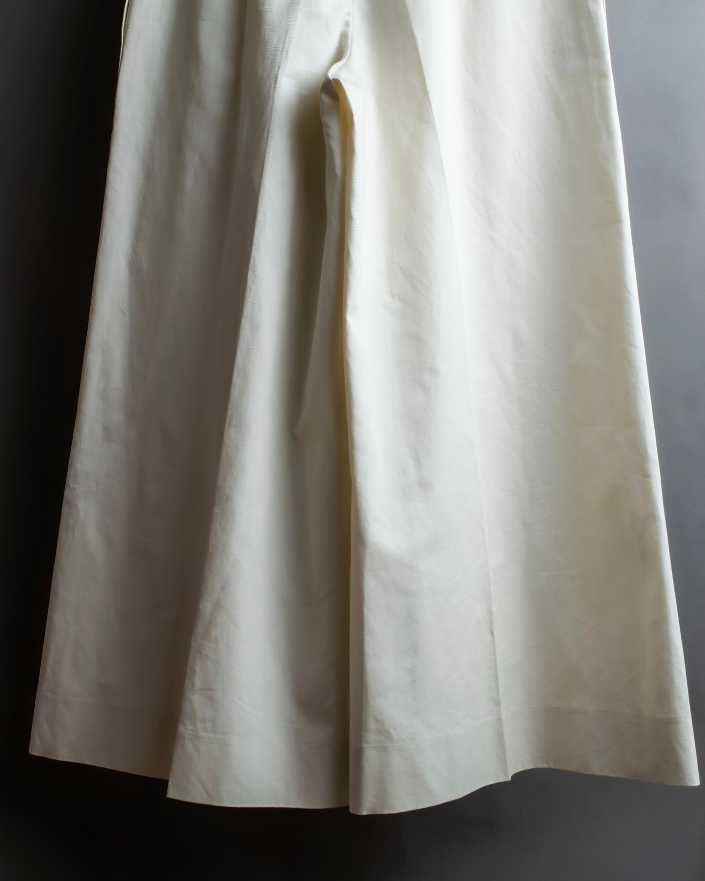 "MAISON MARGIELA" Wide flare silhouette belted cotton linen pants