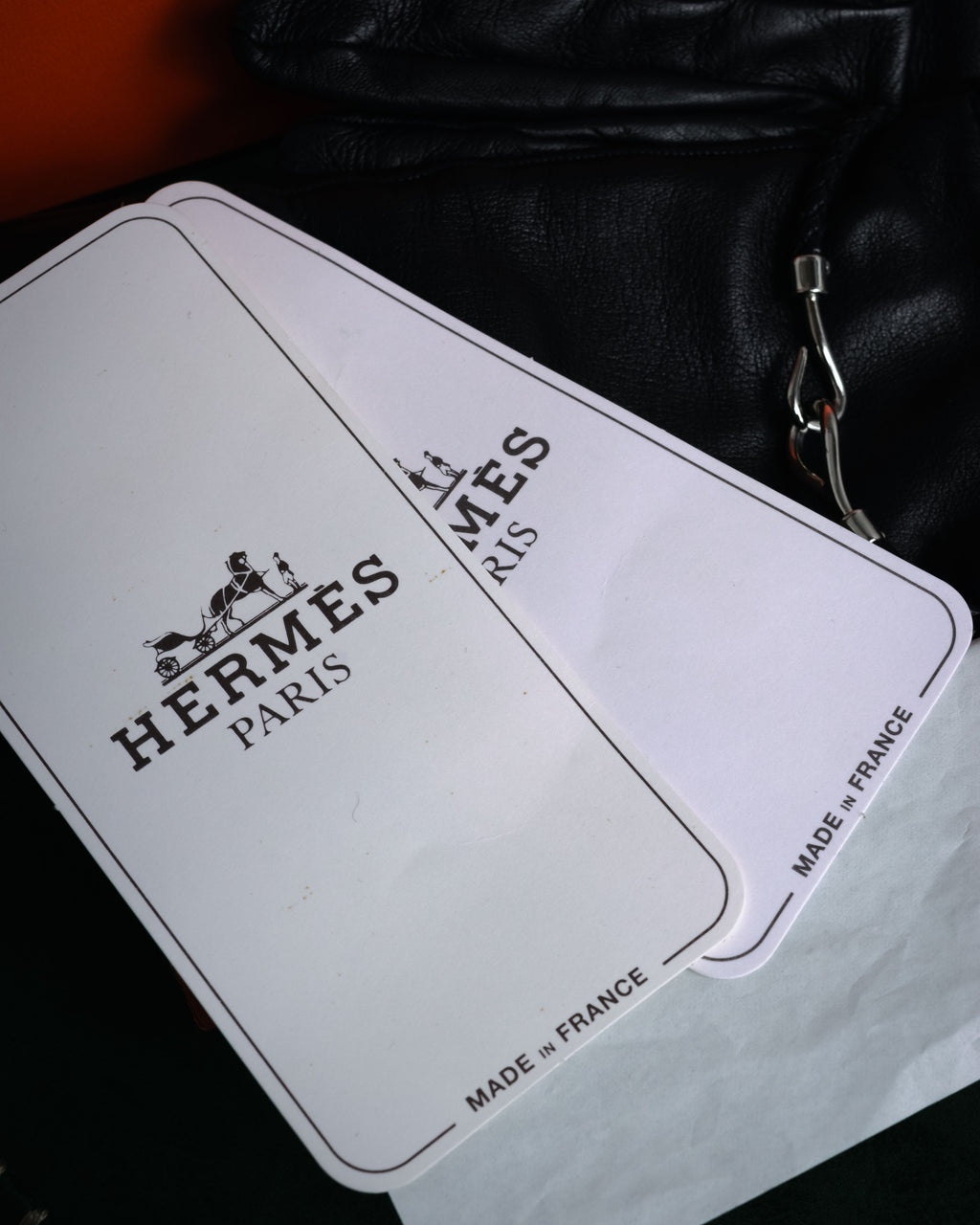 “HERMES” 2000’s Jumbo hook leather gloves