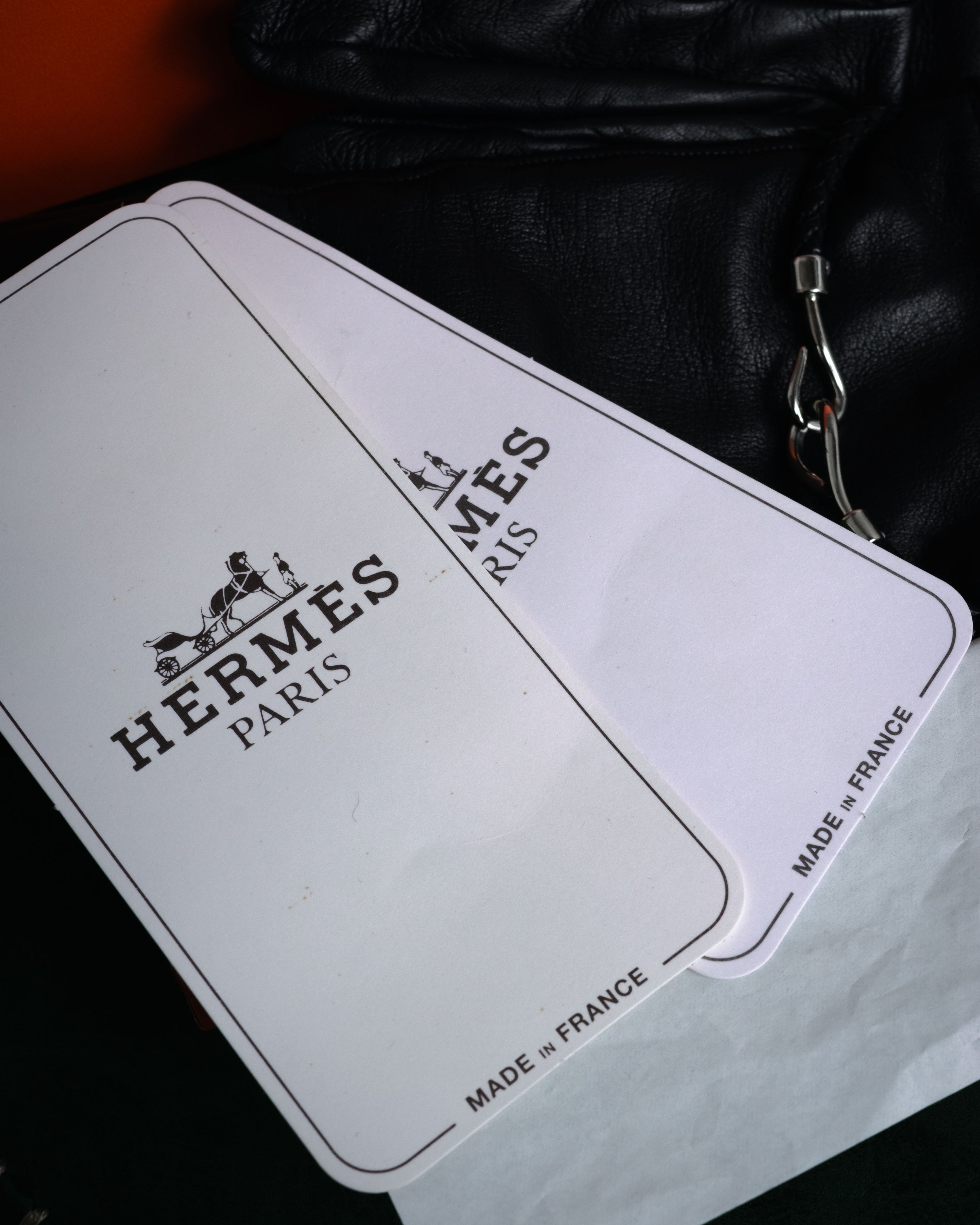 “HERMES” 2000’s Jumbo hook leather gloves