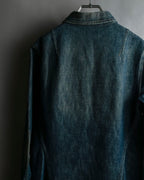 "GUCCI" Vintage faded shaped denim jacket